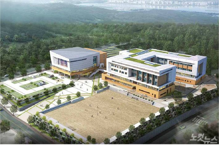 울산 북구 강동산하지구에 들어설 예정인 강동고등학교 조감도.(사진 = 울산시교육청 제공)
