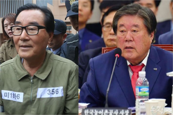 수뢰혐의를 받는 최규호 전 전북교육감의 친동생 최규성 전 한국농어촌공사 사장이 지난 4일 친형 범인도피교사 혐의로 14시간여에 걸친 조사를 받고 나와 굳은 표정으로 전주지검을 빠져나가고 있다. (사진=김민성 기자)