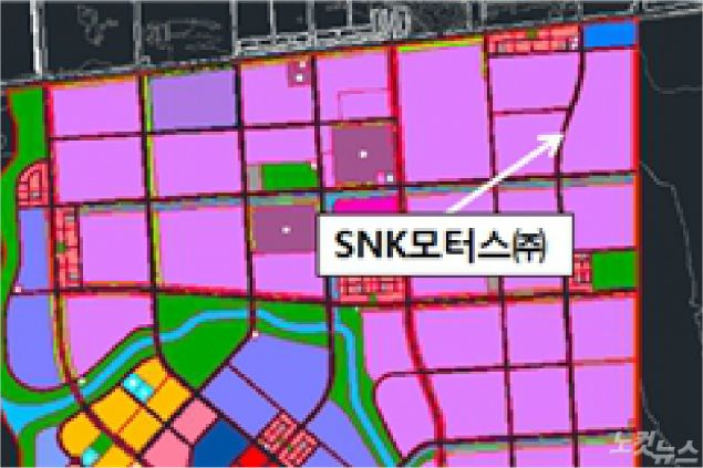 군산 새만금산업단지내 들어설 예정인 SNK모터스 군산공장 부지(사진=SNK모터스 제공)