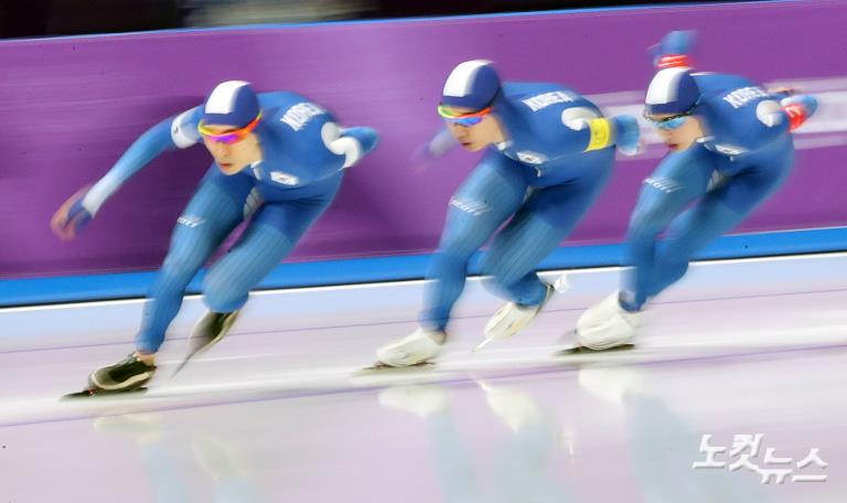 스피드 스케이팅 남자 팀추월, 뉴질랜드 꺾고 결승 진출