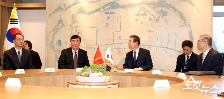 박원순 시장, 주한중국대사와 코로나-19 대응 방안 논의