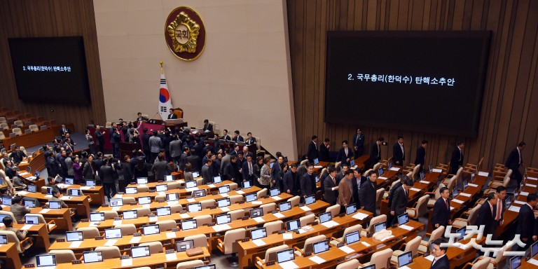 한덕수 권한대행 탄핵안 가결