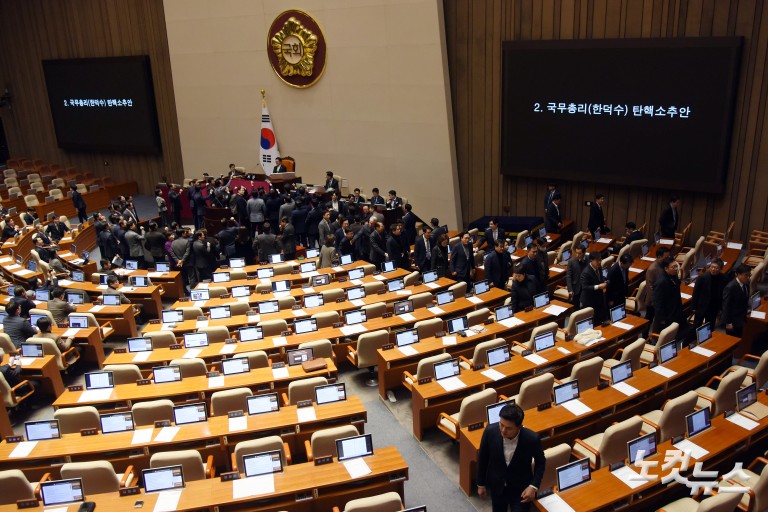 한덕수 권한대행 탄핵안 가결