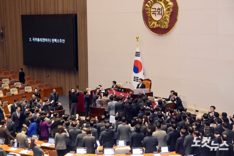 한덕수 권한대행 탄핵안 가결