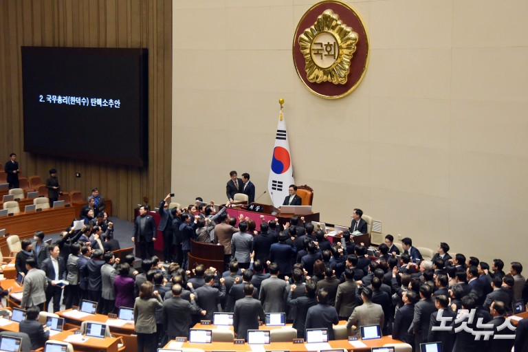 한덕수 권한대행 탄핵안 가결