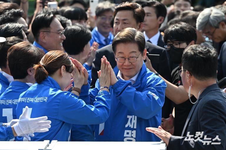 이재명, 'K-반도체' 동탄 집중유세