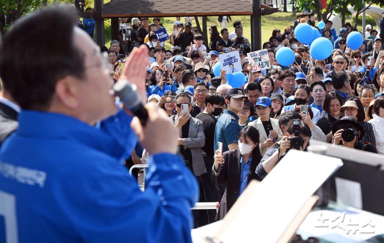 이재명, 'K-반도체' 동탄 집중유세