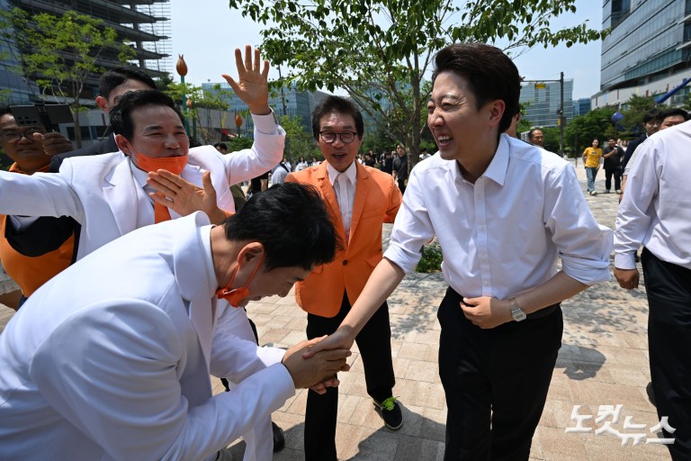 이준석, 판교 유세