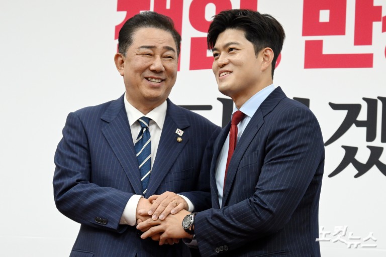 국민의힘 김용태 비대위원장 예방한 민주당 김병기 신임 원내대표