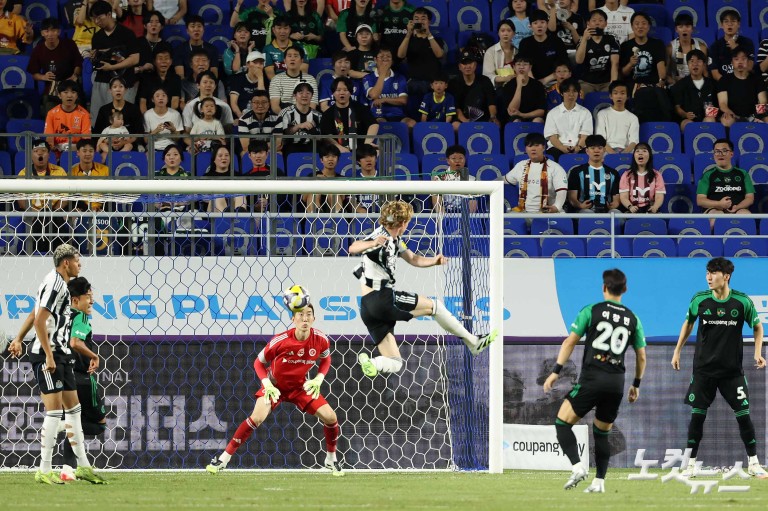 팀K리그, 뉴캐슬에 전반 매운맛