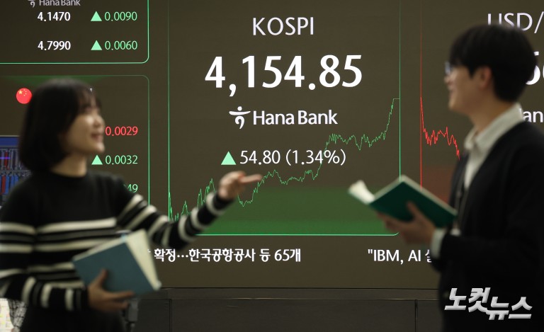 코스피, 외국인 '사자'에 4100선 사수