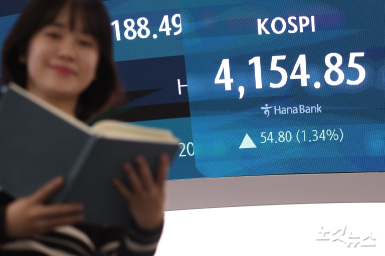 코스피, 외국인 '사자'에 4100선 사수