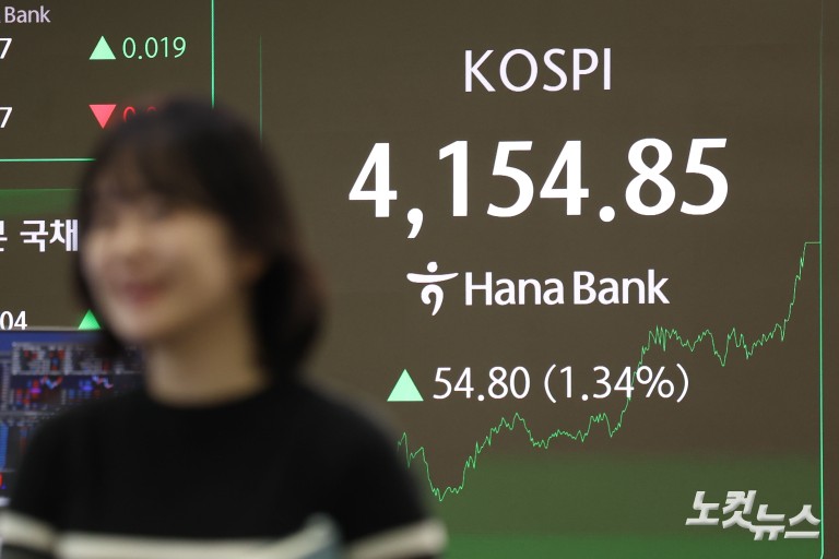 코스피, 외국인 '사자'에 4100선 사수