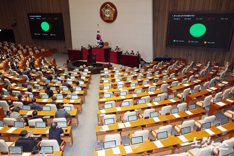 계속되는 국회 본회의 필리버스터
