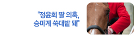 "정윤회 딸 의혹, 승마계 쑥대밭 돼"