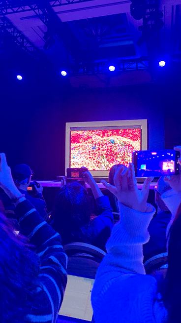 삼성전자의 CES 2026 '더 퍼스트룩' 프레스 컨퍼런스에서 130인치 초대형 '마이크로 RGB TV'가 공개됐다.  라스베이거스=CBS노컷뉴스 박성완 기자