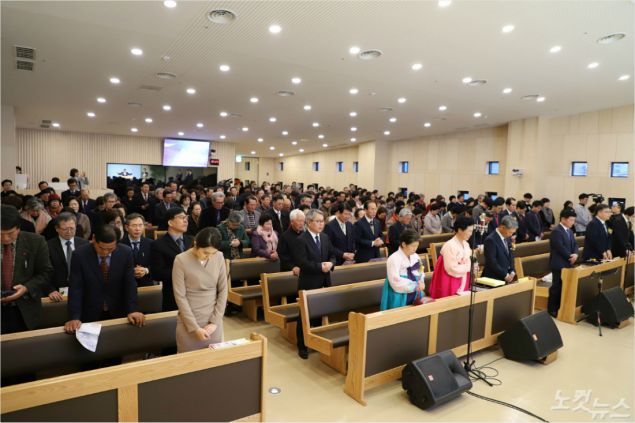 흥해교회 새성전은 2018년 4월 기공예배후 12월 입당했다. (사진=포항CBS)