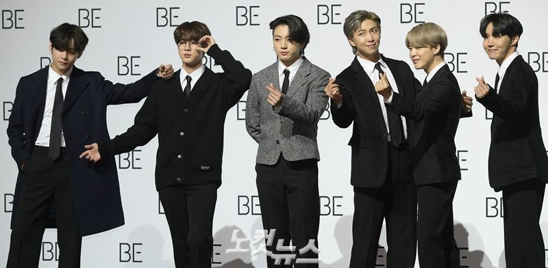20일 오전, 서울 동대문디자인플라자(DDP) 알림 1관에서 방탄소년단의 새 앨범 '비'(BE) 디럭스 에디션 발매 기념 기자간담회가 열렸다. (사진=이한형 기자)