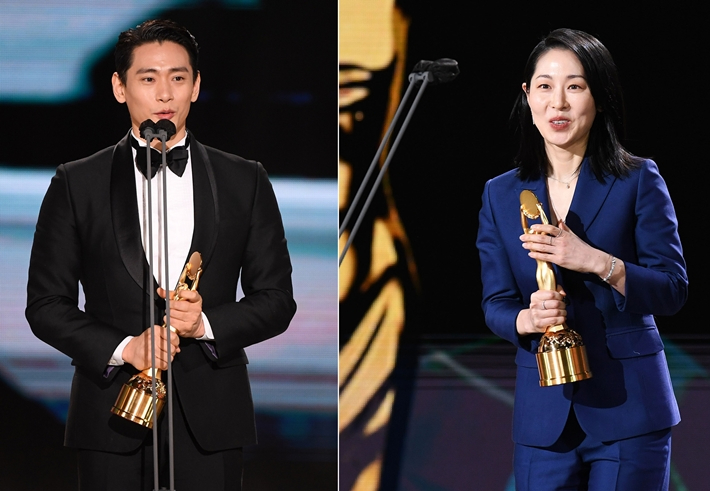 [제41회 청룡영화상]Rookie awards honored to Yu Tae-oh and Kang Mal-geum-Nocut News