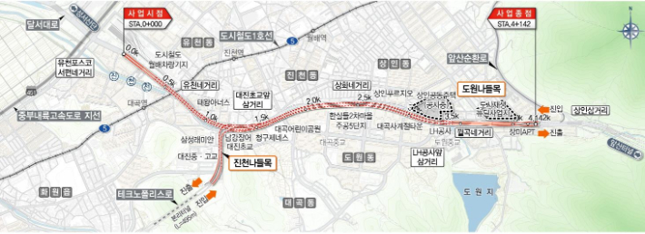 교통지옥 ‘대구 상화로’ 입체화 사업 2026년 말 완공