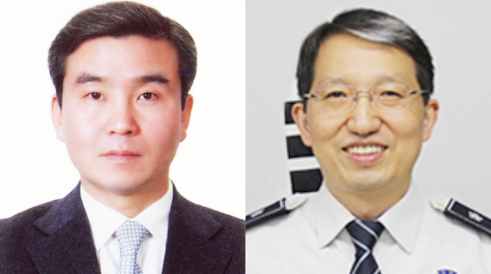박성주 서울경찰청 수사국장 내정자(왼쪽), 우종수 경찰청 형사국장 내정자. 연합뉴스