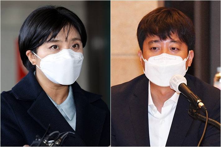 김소연 변호사(왼쪽), 국민의힘 이준석 대표. 연합뉴스·윤창원 기자 