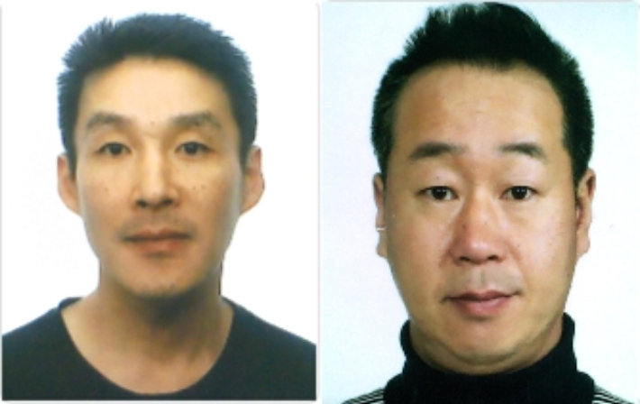 신상정보 공개 결정이 내려진 백광석(48·사진 왼쪽)과 김시남(46). 제주경찰청 제공