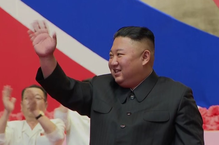 지난해 7월 '전국노병대회'에 참석한 김정은 북한 국무위원장. 연합뉴스