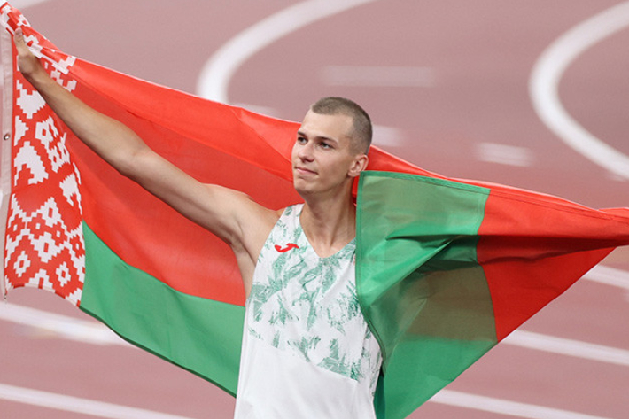벨라루스의 육상 국가대표 막심 네다세카우가 지난 1일 높이뛰기 종목에서 동메달을 획득했다. 벨라루스 매체 'BELTA' 캡처