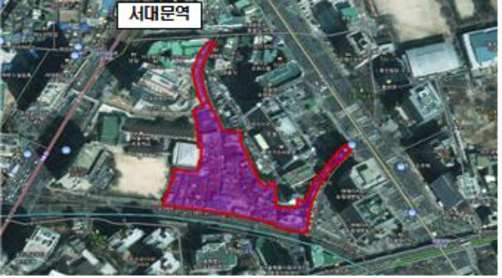 서울 서대문구 미근동 서대문역 남측. 국토교통부 제공