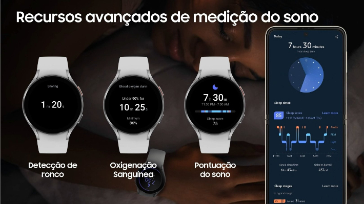 IT 팁스터 WalkingCat이 공개한 갤럭시 워치4 시리즈와 갤럭시 버즈2의 마케팅 자료. 포르투갈어로 작성돼 있다. 트위터 캡처