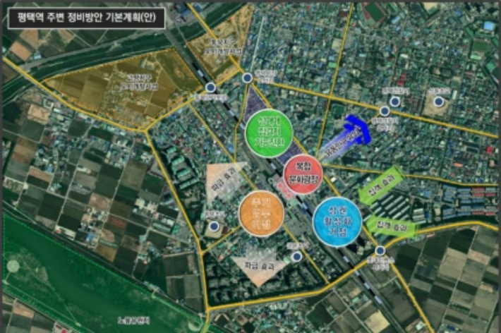 평택역 주변 정비방안 기본계획안. 평택시청 제공