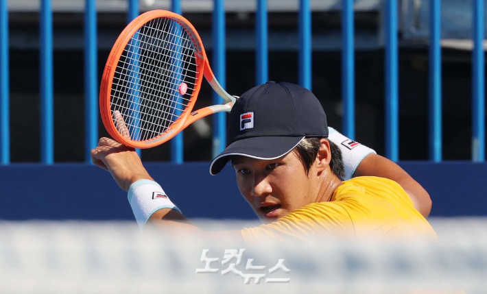 한국 테니스 남자 단식 간판 권순우. 올림픽사진공동취재단
