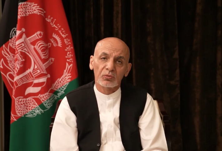 15일(현지시간) 탈레반을 피해 현금을 챙겨 아프간을 떠난 아슈라프 가니 아프가니스탄 대통령. 연합뉴스