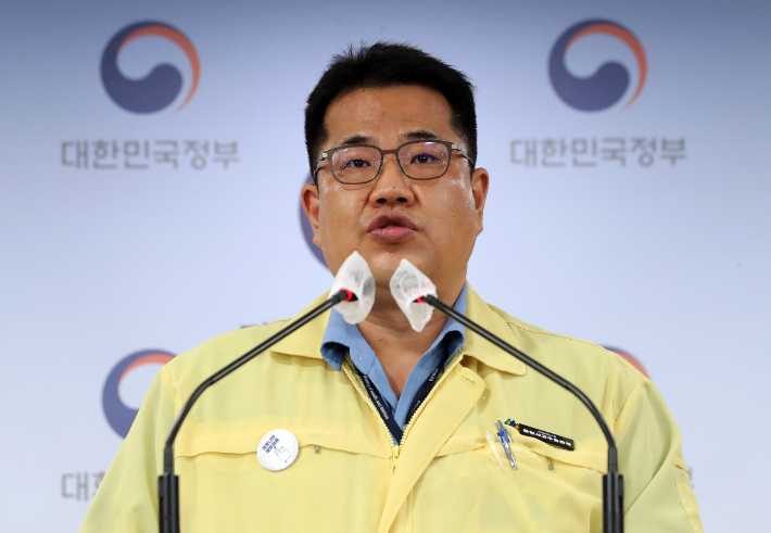 브리핑하는 손영래 중앙사고수습본부 전략기획반장. 연합뉴스
