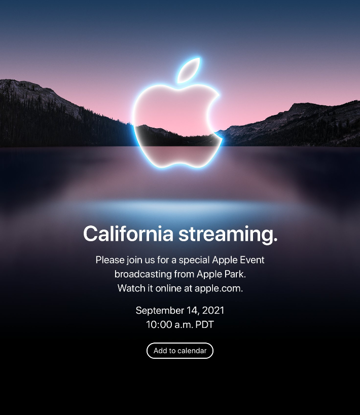 애플은 오는 14일 차기작인 아이폰13을 출시할 것으로 예상된다. 애플 제공. 