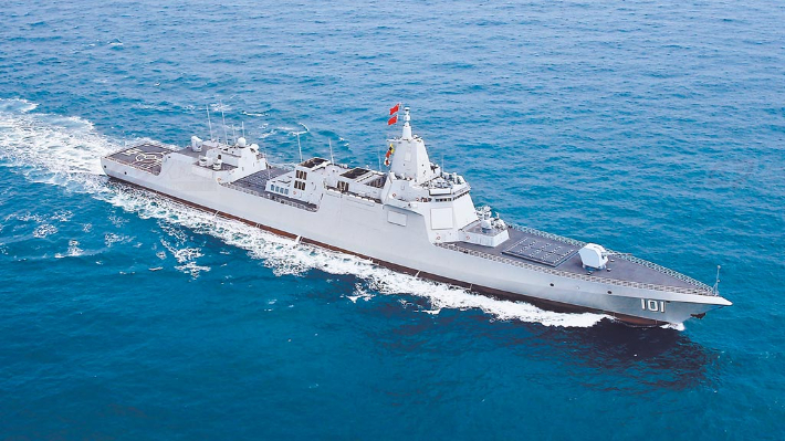 중국 해군의 미사일 구축함 '난창'. 대만 중국시보 캡처