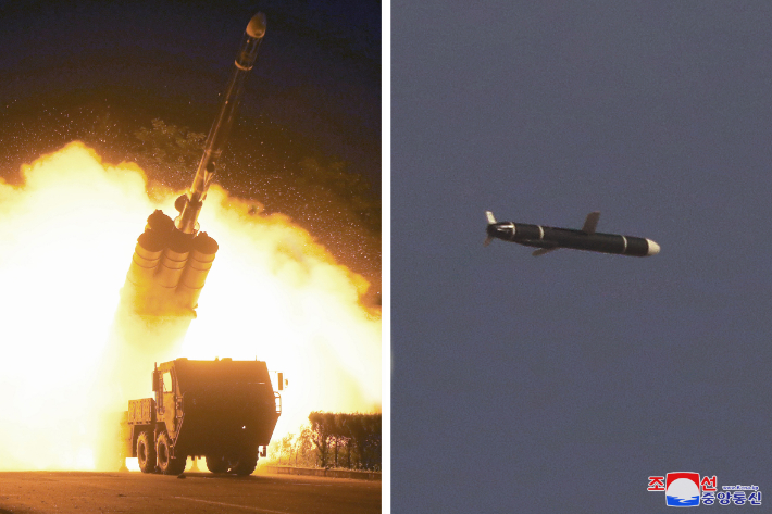 북한 국방과학원은 지난 11일과 12일 새로 개발한 신형장거리순항미사일시험발사를 성공적으로 진행했다고 조선중앙통신이 13일 보도했다. 연합뉴스