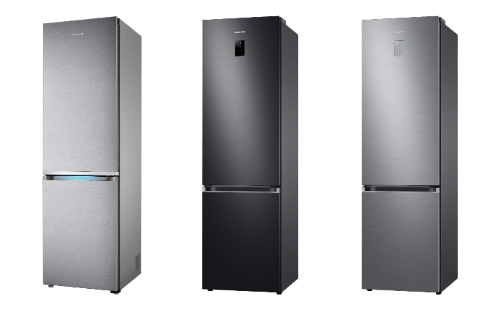 독일 최대 소비자 매체 '스티바'의 냉장고 제품 평가에서 상냉방·하냉동(BMF) 부문 1~3위를 석권한 삼성전자 냉장고(왼쪽부터 1,2,3위를 차지한 모델). 삼성전자 제공