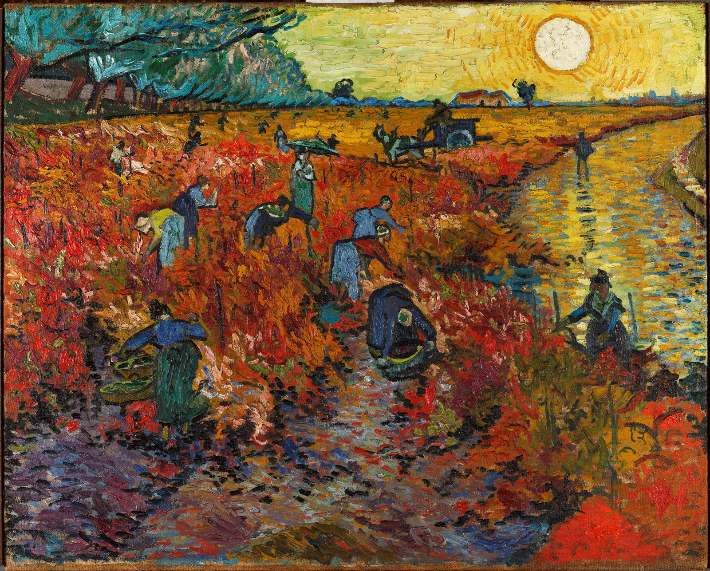빈센트 반 고흐(Vincent van Gogh)의 1888년 작품 '아를의 붉은 포도밭(Red Vineyards at Arles)'. LG전자 제공.