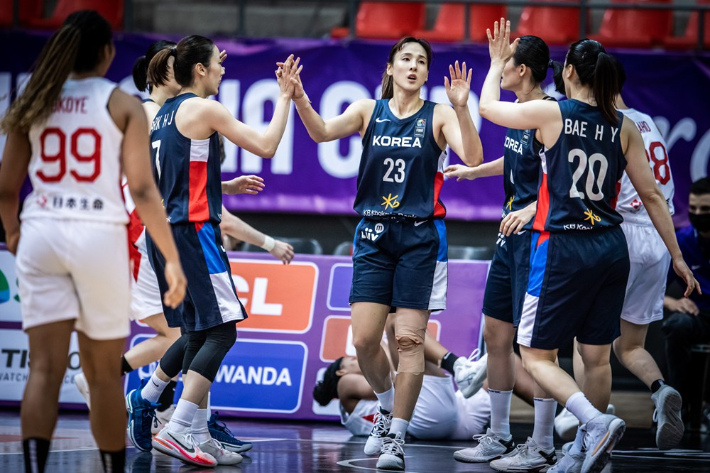 여자농구 대표팀. FIBA 홈페이지 캡처