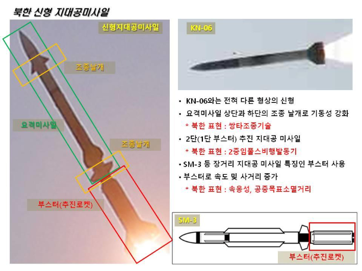 북한 신형 지대공 미사일. 연합뉴스