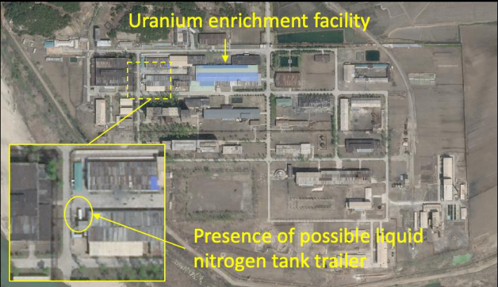 북한 영변 핵시설의 일부인 우라늄농축시설. 유엔 안보리 대북제재위 전문가패널 보고서 캡처