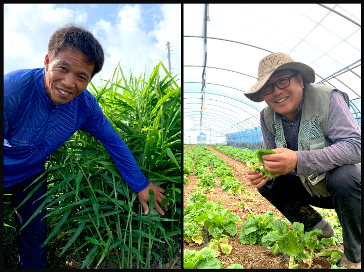 왼쪽부터 최권묵 이장, 윤한상씨. 충남도 제공