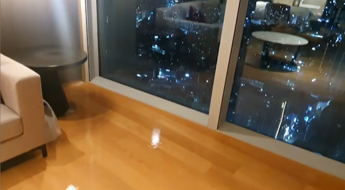 제주 최고층 건물 드림타워 내 호텔 객실에서 누수가 발생해 투숙객들이 큰 불편을 겪었다. 제주도청 홈페이지 캡처
