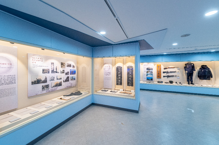 독도박물관 독도경비대 전시실. 울릉군 제공