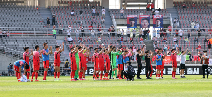 고양종합운동장에서 열린 월드컵 2차 예선 레바논전 자료사진. 연합뉴스