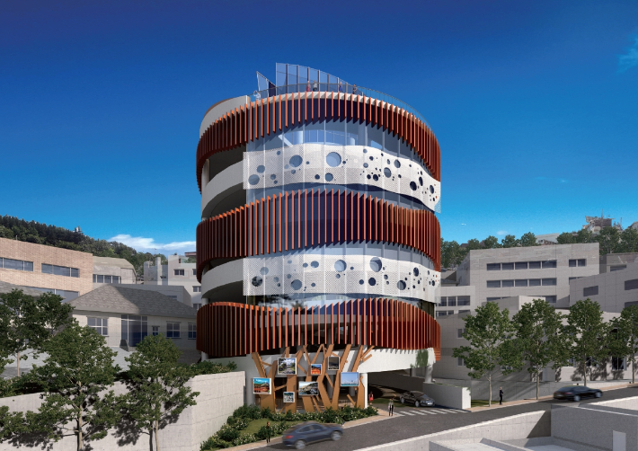 부산 서구가 건설을 추진 중인 원통형 도로 조감도. 부산 서구청 제공