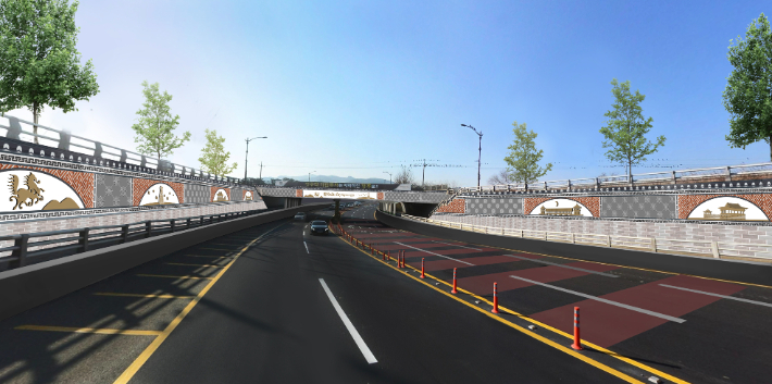 배반지하차도 경관개선사업 주간 예상도. 경주시 제공