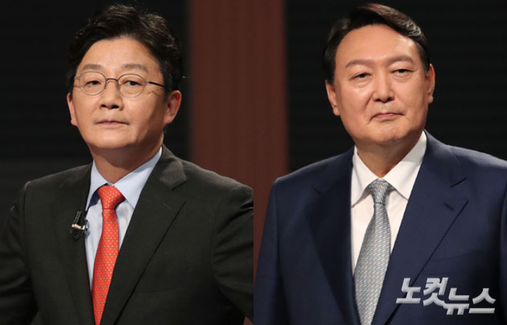 유승민(왼쪽) 윤석열 국민의힘 대선 경선 후보. 이한형 기자 